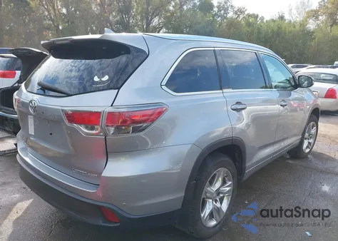 2015 Toyota Highlander Limited V6 z USA, uszkodzony, nr VIN 5TDDKRFH9FS151664